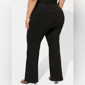 High rise stretch trouser pants